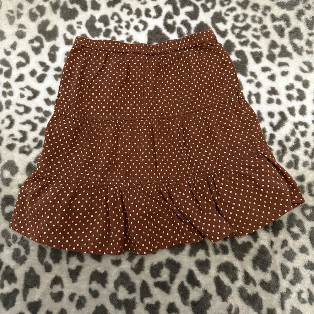 Old Navy Polka Dot Skirt in Brown Pink Size 6-12 months